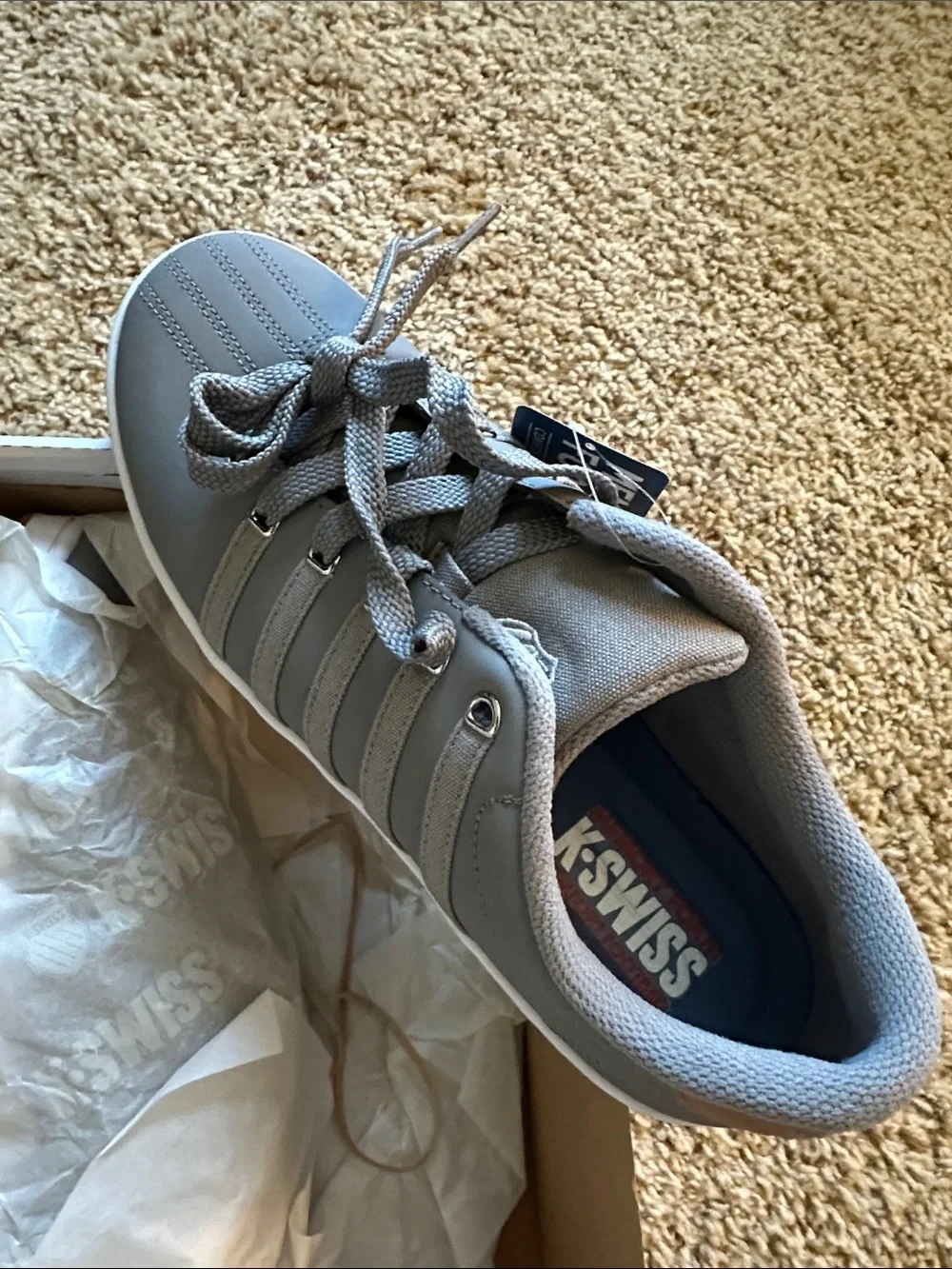K-Swiss smooth gray